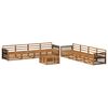 vidaXL Outdoor Sofa Set 9 pcs Natural Solid Acacia Wood