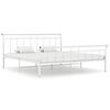 vidaXL Bed Frame without Mattress White Metal 180x200 cm