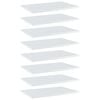vidaXL Bookshelf Boards 8 pcs High Gloss White 60x40x1.5 cm Engineered Wood