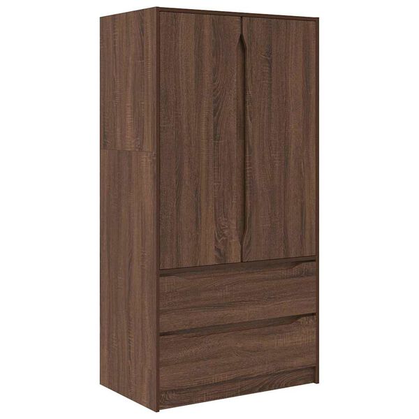 vidaXL Bathroom Cabinet Brown Oak 79.5 x 49 x 156 cm Engineered Wood
