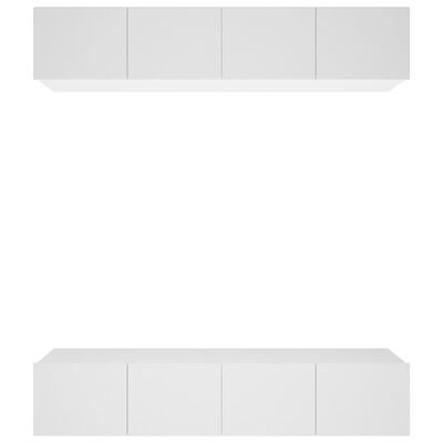 vidaXL TV Cabinets 4 pcs White 80x30x30 cm Engineered Wood