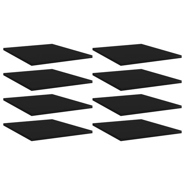 vidaXL Bookshelf Boards 8 pcs Black 40x50x1.5 cm Engineered Wood