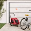 vidaXL Pet Bike Trailer Red Oxford Fabric and Iron
