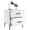 vidaXL Bedside Cabinets 2 pcs High Gloss White 40x35x47.5 cm Engineered Wood