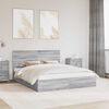 vidaXL Storage Bed Grey Sonoma 160 x 200 cm Engineered Wood