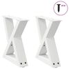 vidaXL Coffee Table Legs 2 pcs White 40x(30-31.3) cm Steel