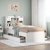 vidaXL Bookcase Bed without Mattress White 90x200 cm Solid Wood Pine