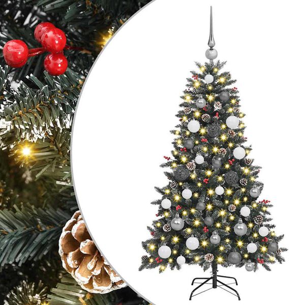 vidaXL Artificial Christmas Tree with 150 LEDs with Stand Green 120 cm
