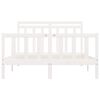 vidaXL Bed Frame without Mattress White Solid Wood Pine 160x200 cm