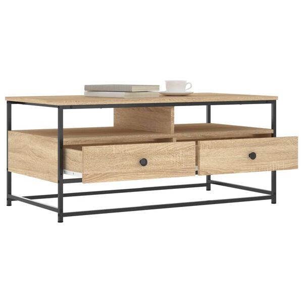 vidaXL Coffee Table Sonoma Oak 100x51x45 cm Engineered Wood