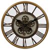 Gifts Amsterdam Wall Clock Radar Open Brass Gold 54.5cm