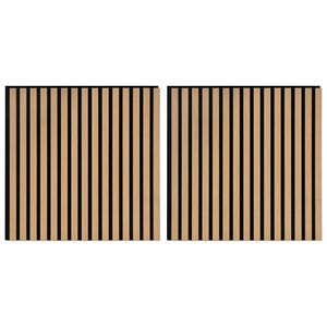vidaXL Wall Panels 2 pcs 60.5 x 60 cm Natural