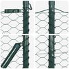 vidaXL Fence Post Green 100 x 1.4 m (36 mm mesh) Steel and PVC