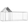 vidaXL Chicken Coop 3x1x1.5 m Galvanised Steel