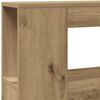 vidaXL LED Headboard Artisan Oak 180x18.5x103.5 cm Engineered Wood