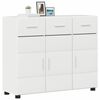 vidaXL Sideboard with Door FLORIN High Gloss White 88.5 x 30.5 x 73 cm