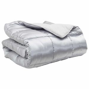 vidaXL Winter Duvet Silver 220 x 240 cm Satin and Microfiber