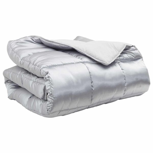 vidaXL Winter Duvet Silver 220 x 240 cm Satin and Microfiber