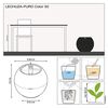 LECHUZA Planter PURO Color 50 ALL-IN-ONE Diameter 50 cm White