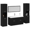 vidaXL Bathroom Furniture Set 4 pcs Black Oak 30 x 30 x 130 cm