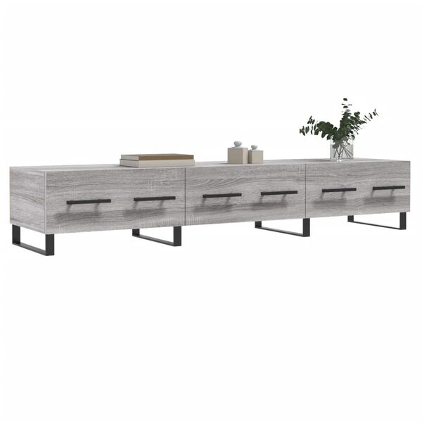 vidaXL TV Cabinet Grey Sonoma 150x36x30 cm Engineered Wood