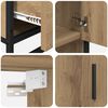 vidaXL Bathroom Furniture Set 3 pcs Artisan Oak Engineered Wood