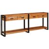 vidaXL Console Tables 2 pcs Brown 200 x 33 x 75 cm Solid Acacia Wood