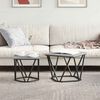 vidaXL Side Table Set 2 pcs Grey Sonoma Engineered Wood and Steel