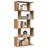 vidaXL Room Divider Bookcase 5-Tier Artisan Oak 70x24x161 cm Engineered Wood