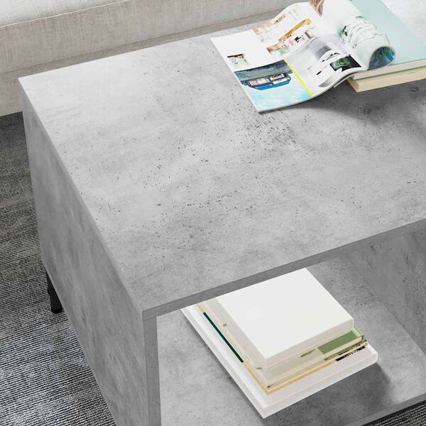 vidaXL Coffee Table Concrete Grey 90 x 49 x 46 cm Engineered Wood