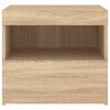 vidaXL Bedside Cabinets with LED Lights 2 pcs Sonoma Oak 50x40x45 cm