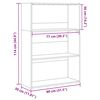 vidaXL Bookcase Sonoma Oak 80x30x114 cm Engineered Wood