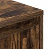vidaXL Bedside Cabinet with LED Lights&nbsp;Smoked Oak 38x34x50 cm