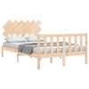 vidaXL Bed Frame without Mattress Small Double Solid Wood Pine