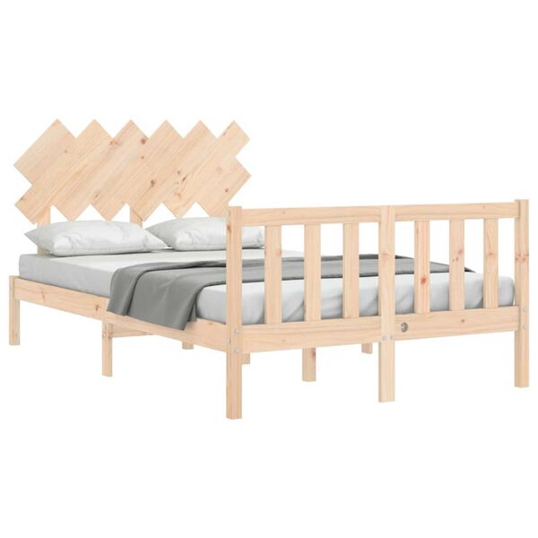 vidaXL Bed Frame without Mattress Small Double Solid Wood Pine
