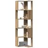 vidaXL Corner Bookcase 5-Tier Artisian Oak 50x50x179 cm Engineered Wood