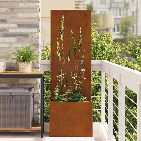 vidaXL Garden Privacy Screen Rusty 50 x 140 cm Weathering steel