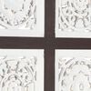 vidaXL Hand-Carved Wall Panel MDF 40x80x1.5 cm Brown and White
