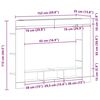 vidaXL TV Cabinet Old wood 152 x 22 x 113 cm Engineered wood