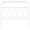 vidaXL Metal Headboard White 107 cm