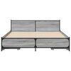 vidaXL Bed Frame with Drawers without Mattress Grey Sonoma 120x190 cm Small Double