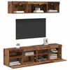vidaXL TV Wall Units with LED with LED 5 pcs Old Wood 80 x 30 x 40 cm