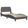 vidaXL Bed Frame without Mattress "Zadar" Grey 100x200 cm Faux Leather