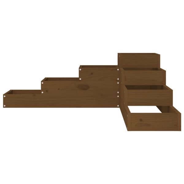 vidaXL Garden Planter 4-Tier 106x104.5x36 cm Honey Brown Solid Wood Pine