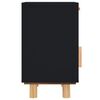 vidaXL Bedside Cabinets 2 pcs Black Solid Wood Pine and Natural Rattan