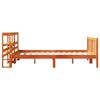 vidaXL Bed Frame with Headboard without Mattress Wax Brown 120x200 cm