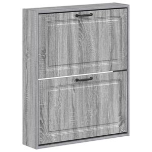 vidaXL Wall-Mounted Shoe Cabinet UTRECHT 71 x 17 x 86 cm Grey Sonoma