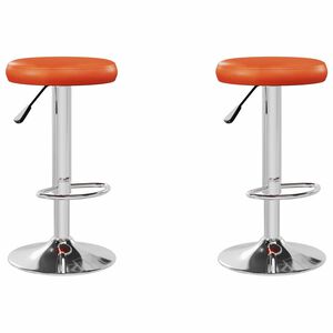 vidaXL Bar Stool Manual 2 pcs Orange 31 x 31 x 87 cm Faux Leather
