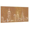 vidaXL Garden Wall Decoration 105x55 cm Corten Steel Skyline Design