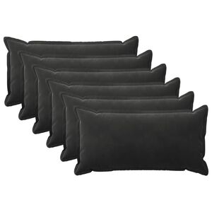 vidaXL Cushion with Pillow HOUTEN 6 pcs Black Velvet
